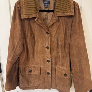 Brooks Brothers Tan Suede Utility Jacket